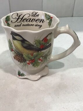 Let Heaven and Nature Sing Holiday Bird Mug - Cracker Barrel season of peace